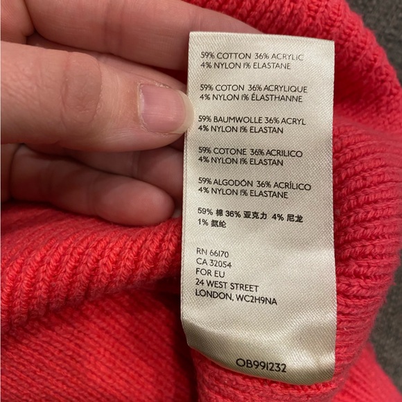 Free People Easy Street Tunic Mock Neck Pullover Sweater Oversized XS Pink Patch - Picture 14 of 15